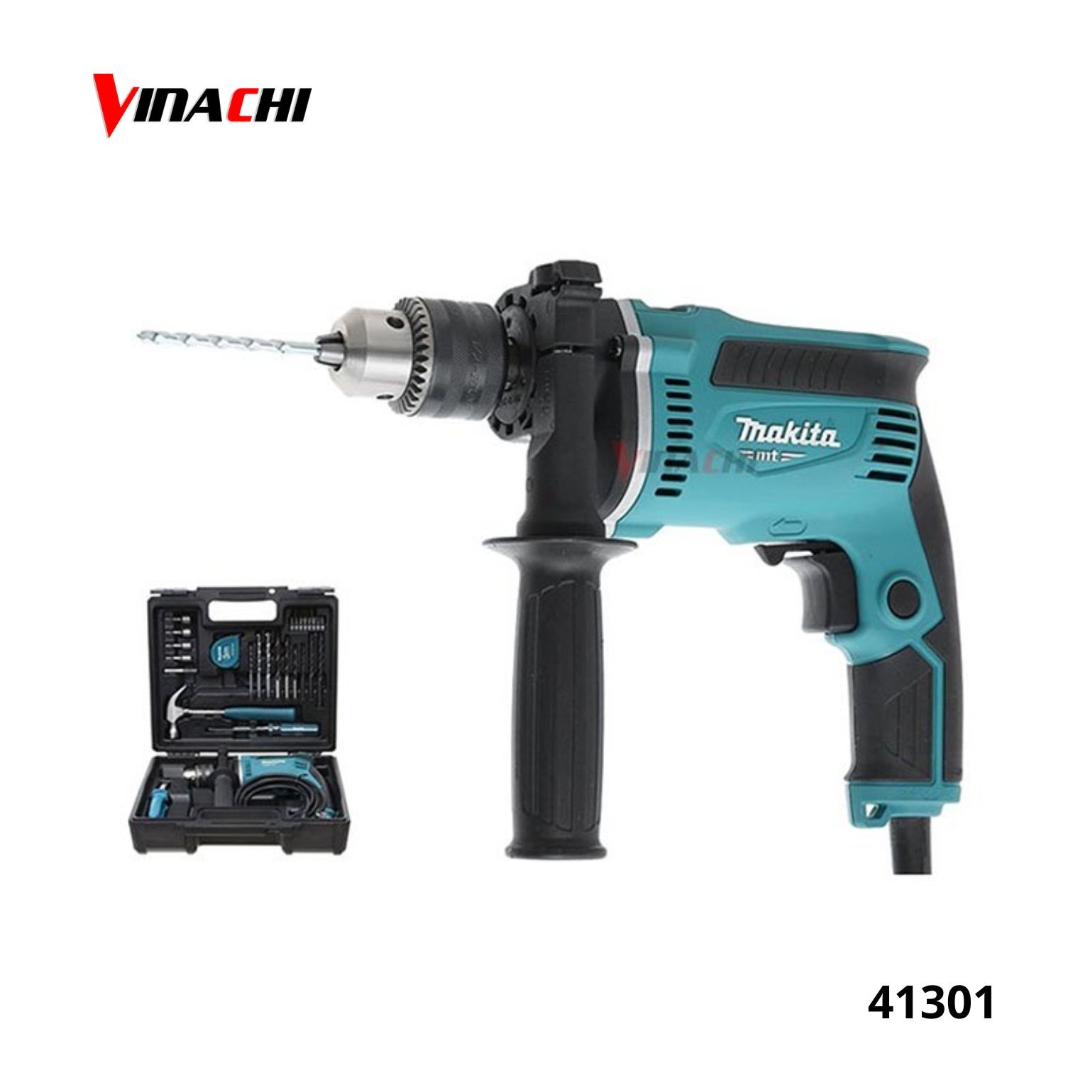 Máy khoan Búa Makita M8103KX2B 43W - 13mm - 26 phụ kiện