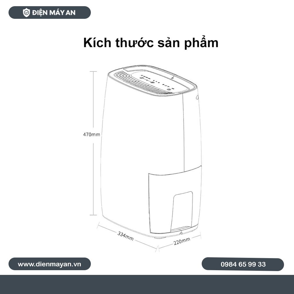 Máy Hút Ẩm Thông Minh Xiaomi New Widetech 18L WDH318EFW1 - Giá Tốt