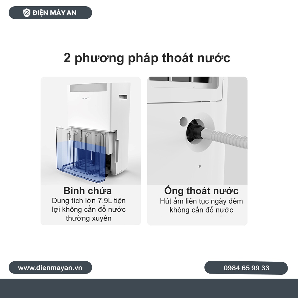Máy Hút Ẩm Thông Minh Xiaomi New Widetech 60L WDH08E60FPW - Giá Tốt