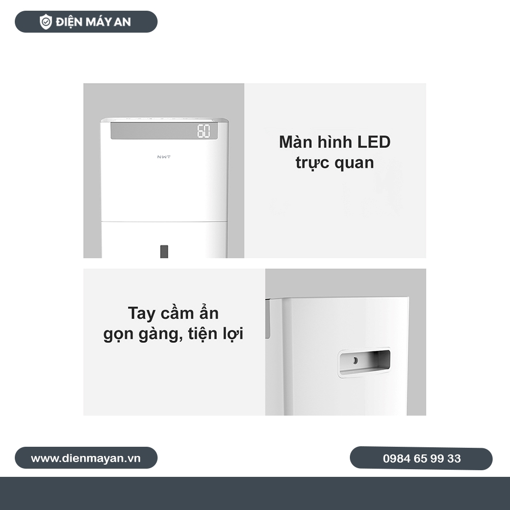 Máy Hút Ẩm Thông Minh Xiaomi New Widetech 60L WDH08E60FPW - Giá Tốt