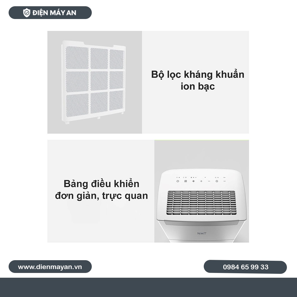 Máy Hút Ẩm Thông Minh Xiaomi New Widetech 60L WDH08E60FPW - Giá Tốt