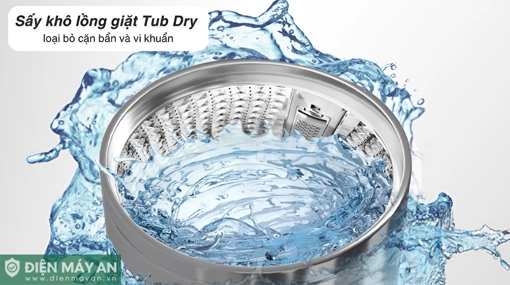 Tính năng tự động vệ sinh và sấy khô lồng giặt sau khi hoàn tất chu trình giặt được khách hàng đánh giá cao trên máy giặt Casper