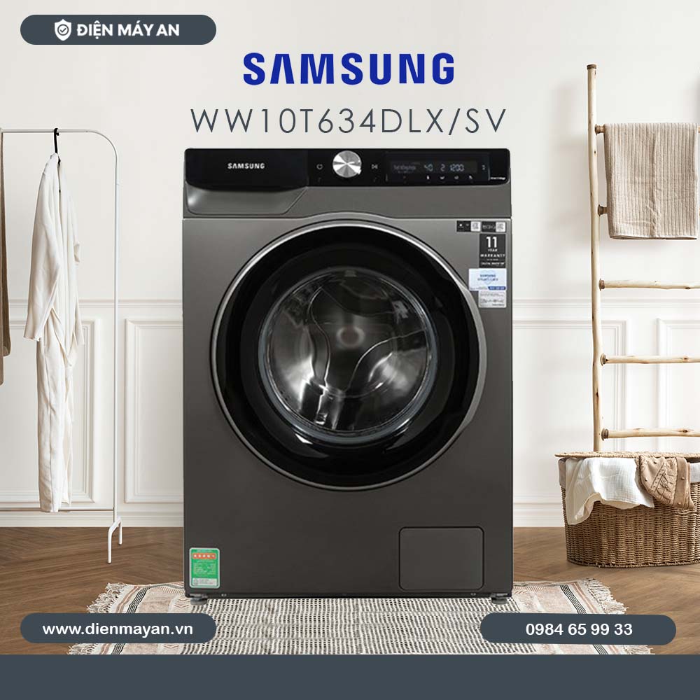 Máy Giặt Samsung AI Inverter 10kg WW10T634DLX/SV, Giá Tốt, Có Trả Góp