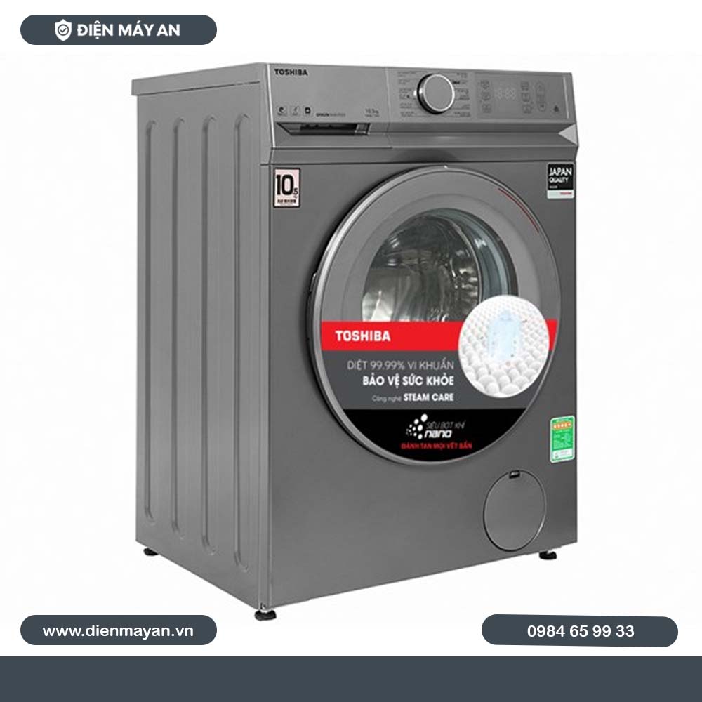 Máy Giặt Toshiba Inverter 10.5 Kg TW-BL115A2V(SS), Giá Tốt, Có Bảo Hành