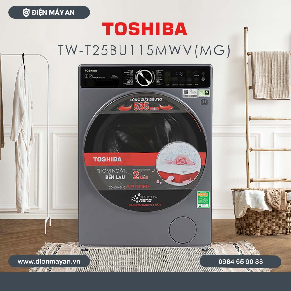 Máy Giặt Toshiba Inverter 10,5 Kg TW-T25BU115MWV(MG), Mẫu Mới