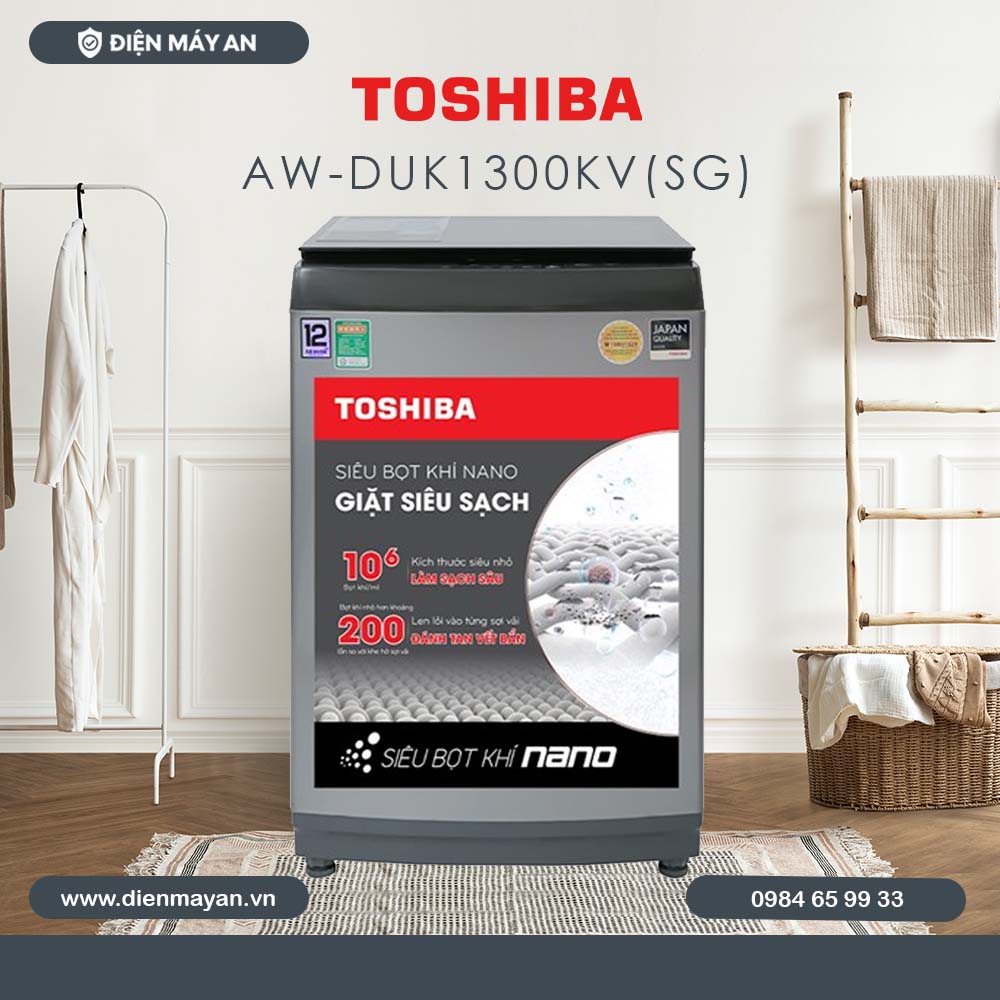 Máy Giặt Toshiba Inverter 12 Kg AW-DUK1300KV(SG), Giá Tốt, Có Trả Góp