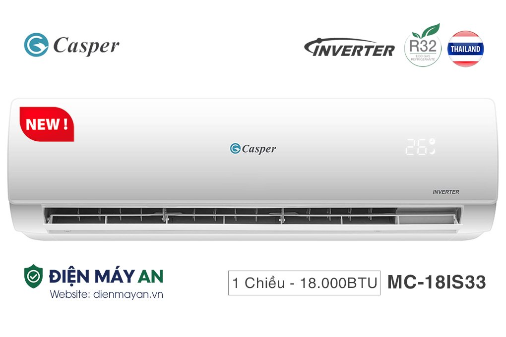 Điều Hòa Casper Inverter 18000 BTU 1 Chiều MC-18IS33