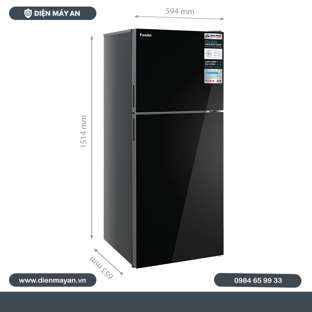 Tủ Lạnh Funiki Cánh Kính Inverter 286 Lít HR T8286GB - Giá Tốt