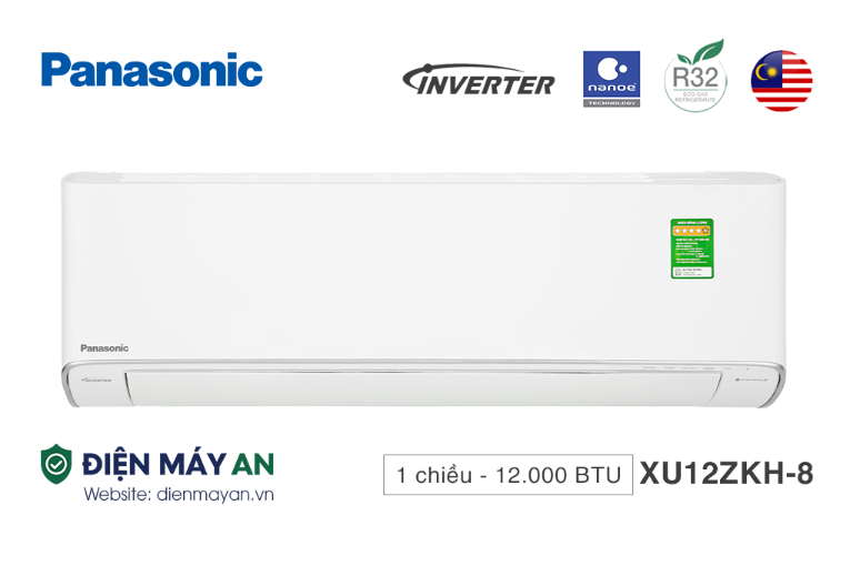 Điều Hoà Panasonic Inverter 12000 BTU1 Chiều CU/CS-XU12ZKH-8