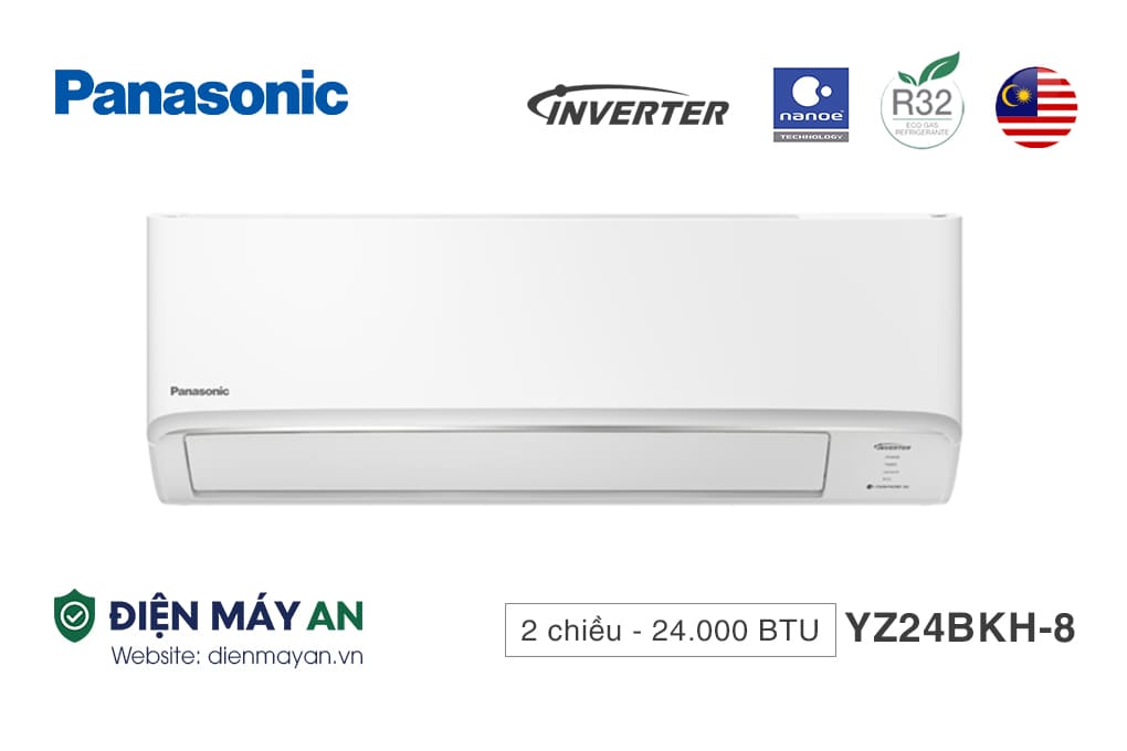 Điều Hòa Panasonic Inverter 24000 BTU 2 Chiều CU/CS-YZ24BKH-8 - Model 2025