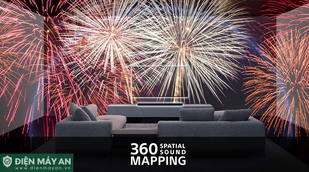 Công nghệ Acoustic Center Sync giúp tivi 75 inch K-75XR90 trở thành loa trung tâm và công nghệ 360 Spatial Sound Mapping mang đến âm thanh điện ảnh sống động 
